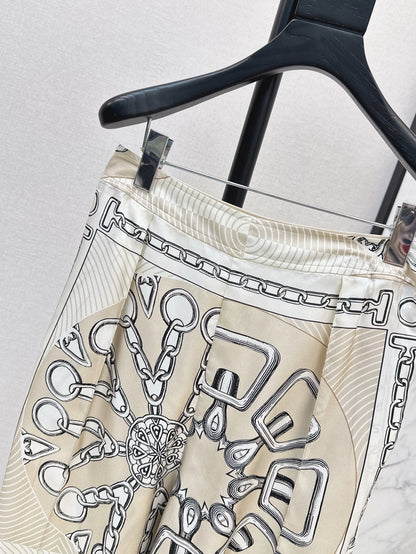 25ss silk wide leg pants