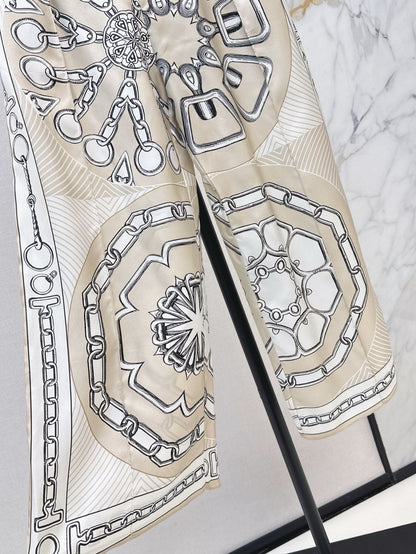 25ss silk wide leg pants