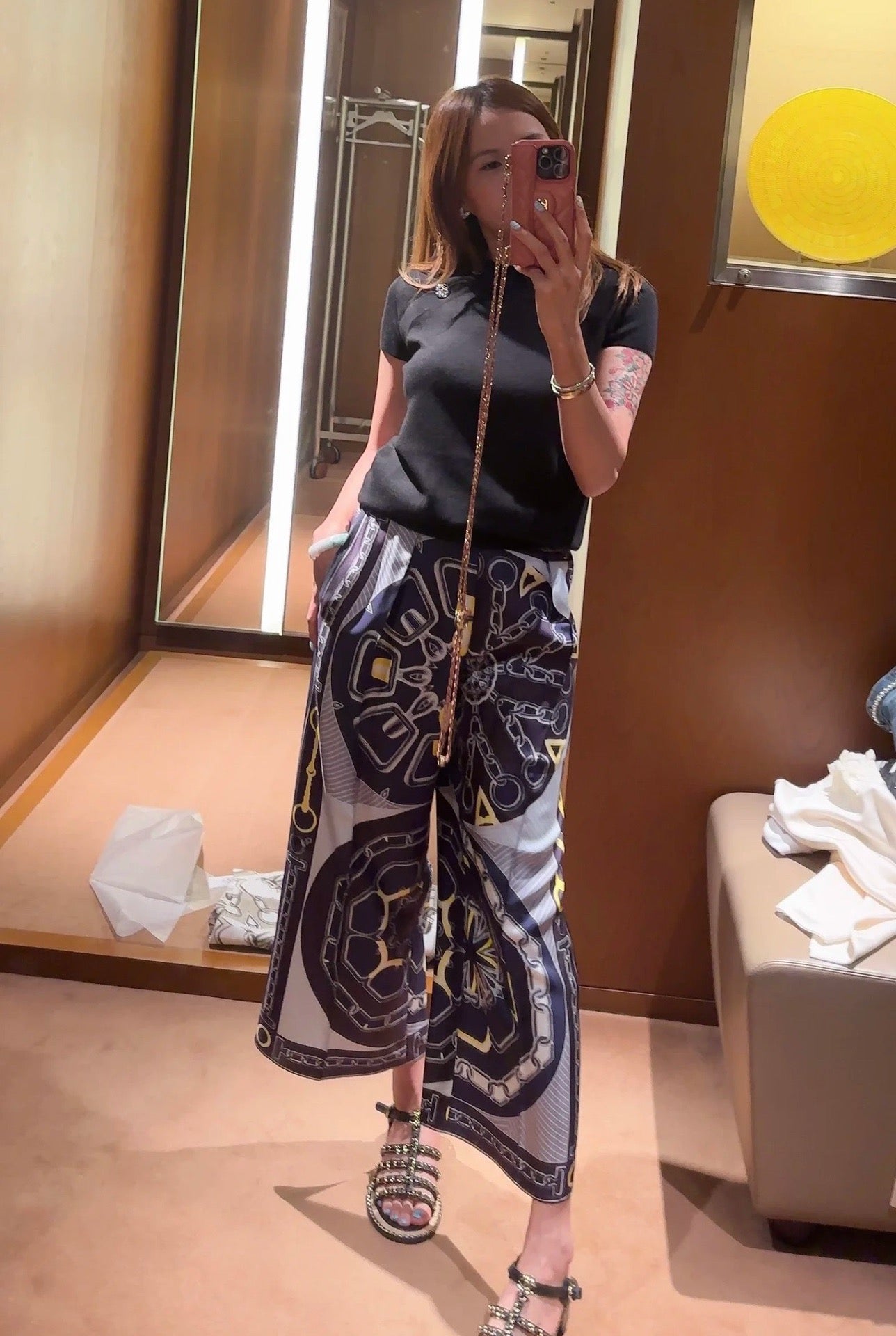 25ss silk wide leg pants