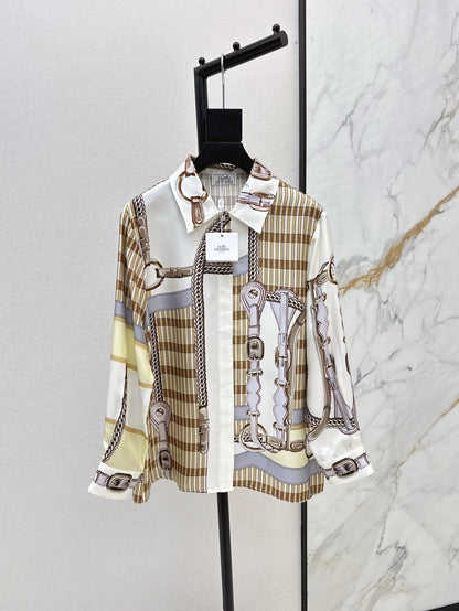 25ss coaching remix silk shirt