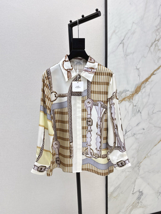 25ss coaching remix silk shirt