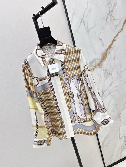 25ss coaching remix silk shirt