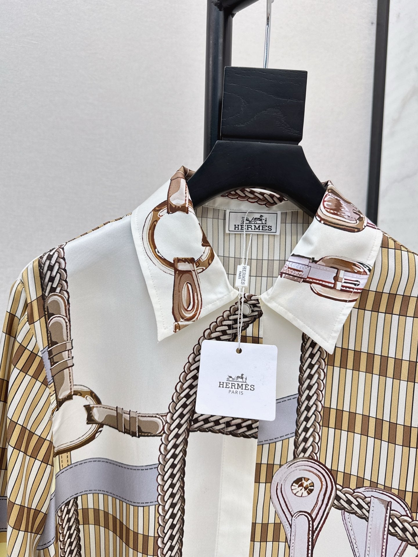 25ss coaching remix silk shirt