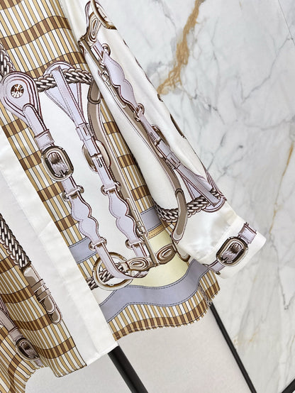 25ss coaching remix silk shirt