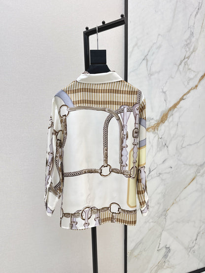 25ss coaching remix silk shirt