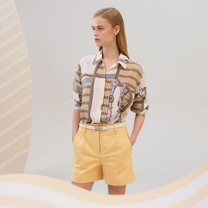 25ss coaching remix silk shirt