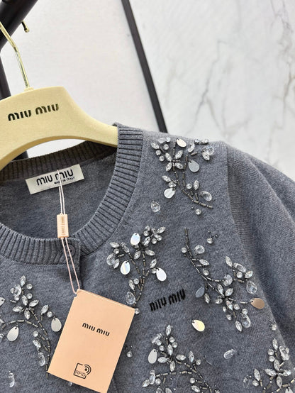 25ss beaded knitted cardigan