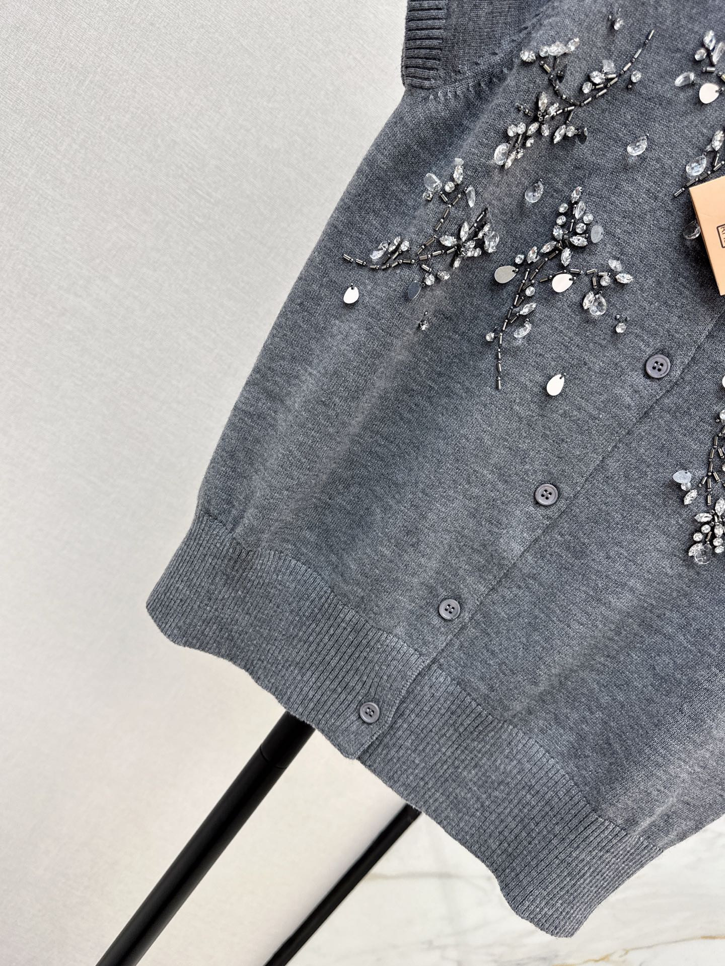 25ss beaded knitted cardigan