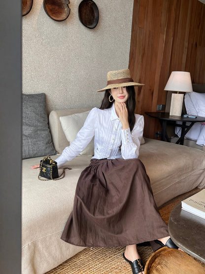 25ss embroidered skirt