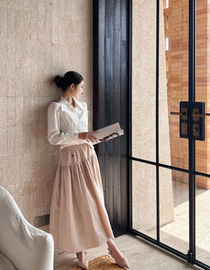 25ss embroidered skirt