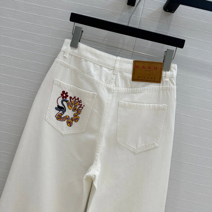 25ss embroidered jeans