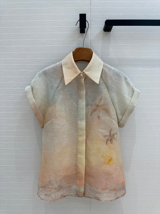 25ss silk 2piece shirt set