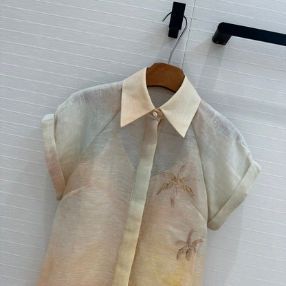 25ss silk 2piece shirt set