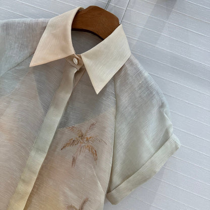 25ss silk 2piece shirt set