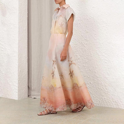 25ss silk 2piece shirt set