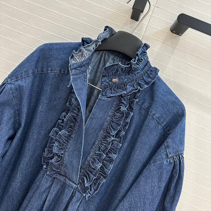 25ss retro denim dress