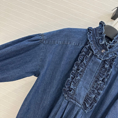 25ss retro denim dress