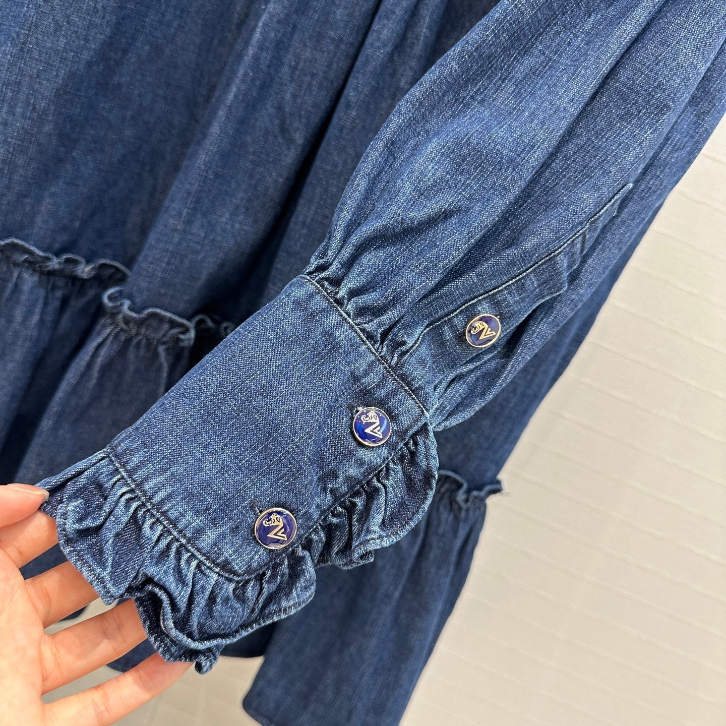 25ss retro denim dress
