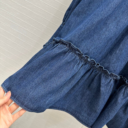 25ss retro denim dress