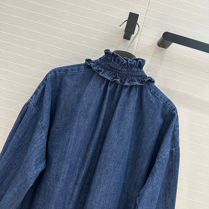 25ss retro denim dress