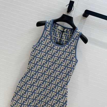 25ss jacquard knitted dress