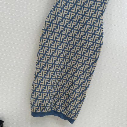 25ss jacquard knitted dress