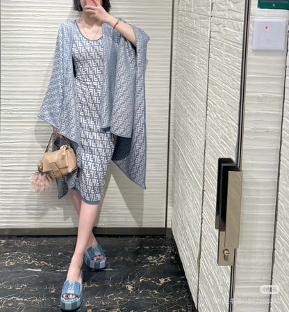 25ss jacquard knitted dress