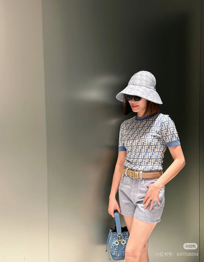 25ss knitted crop t-shirt