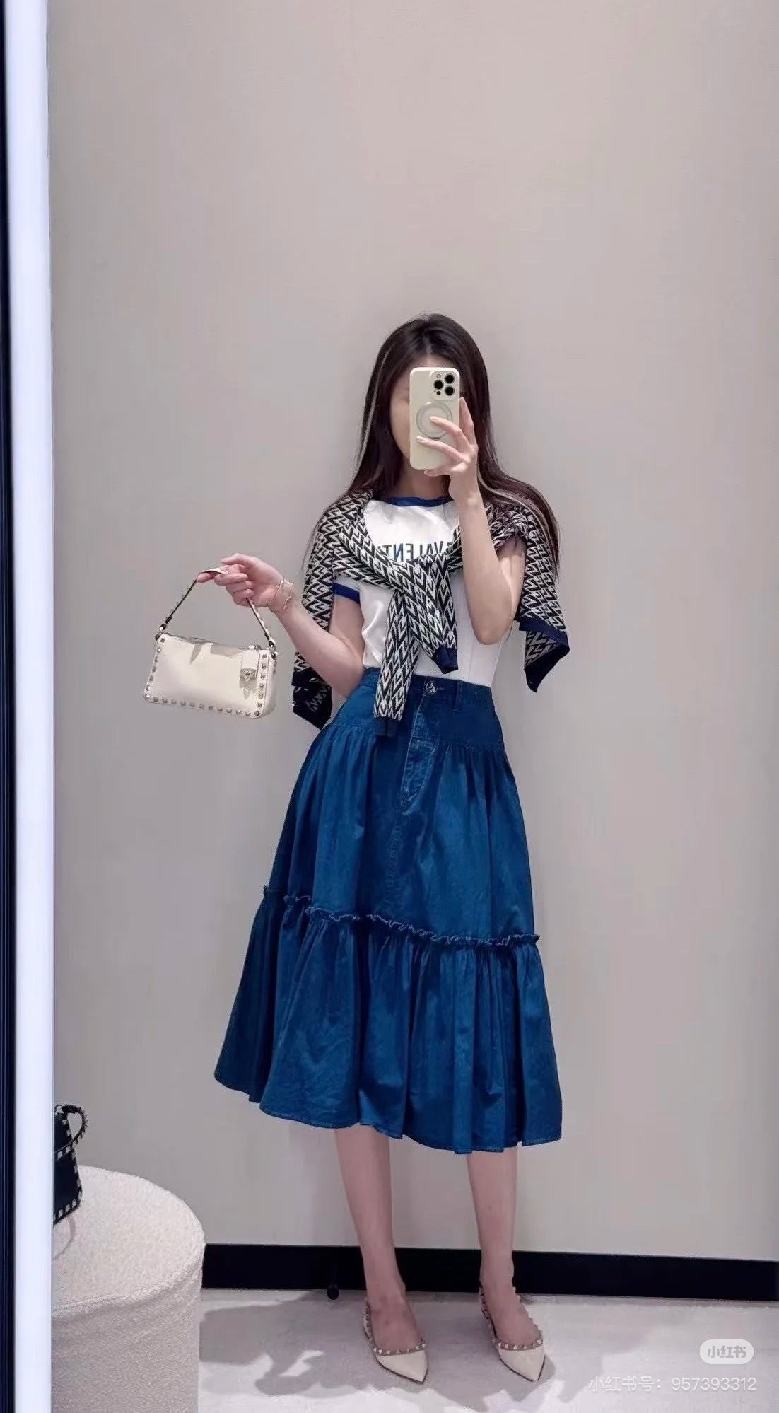 25ss denim skirt