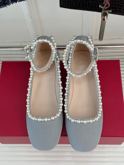 R Vi pearls ballerina shoes