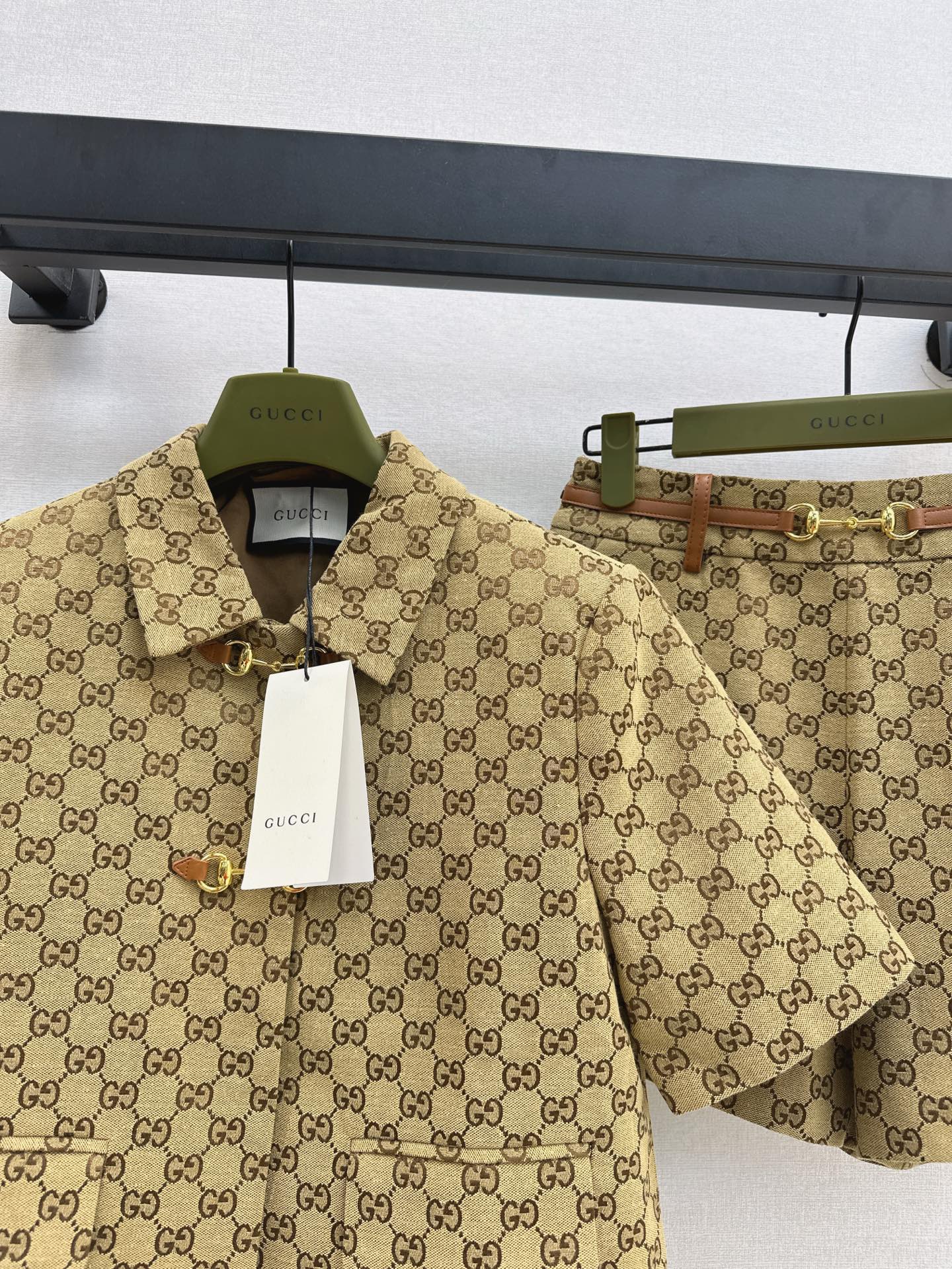 G 25ss jacquard short sleeve suit