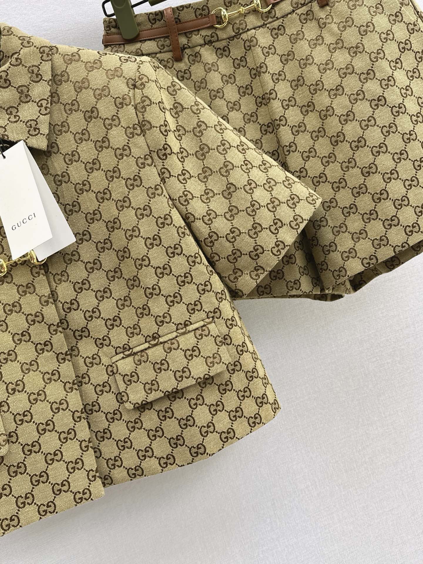 G 25ss jacquard short sleeve suit