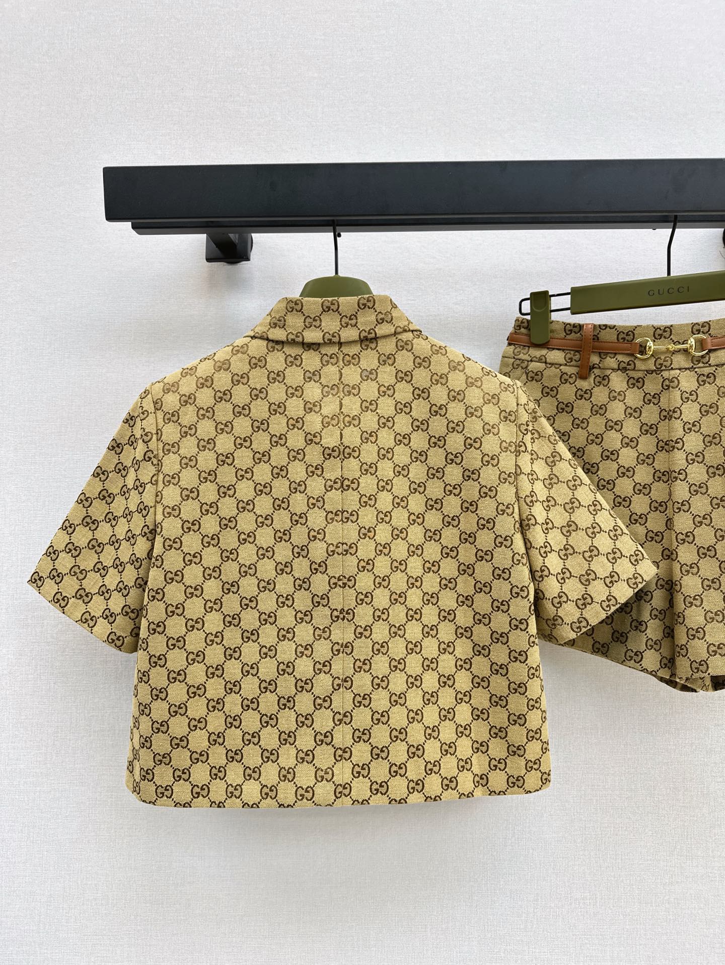 G 25ss jacquard short sleeve suit