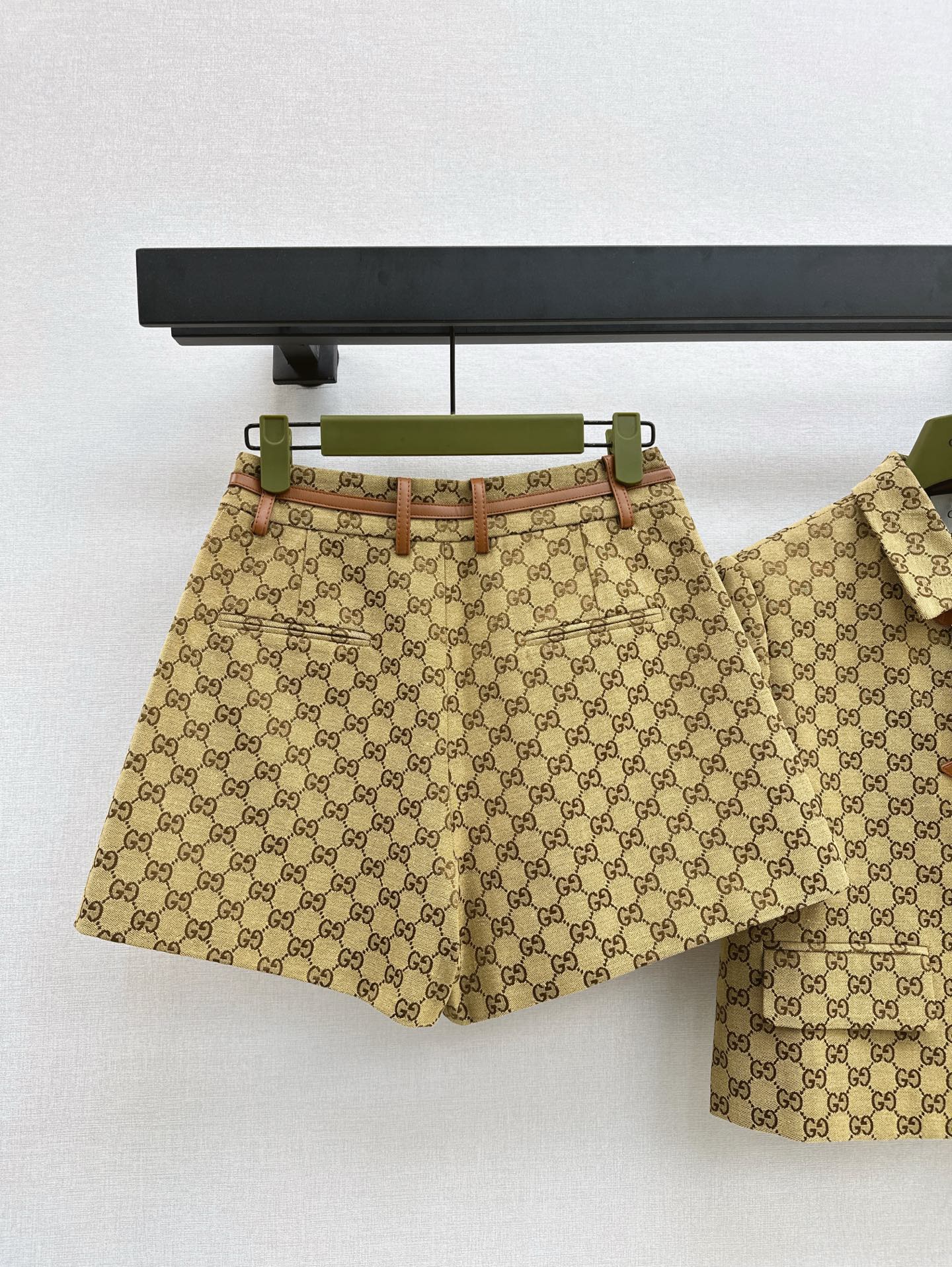 G 25ss jacquard short sleeve suit