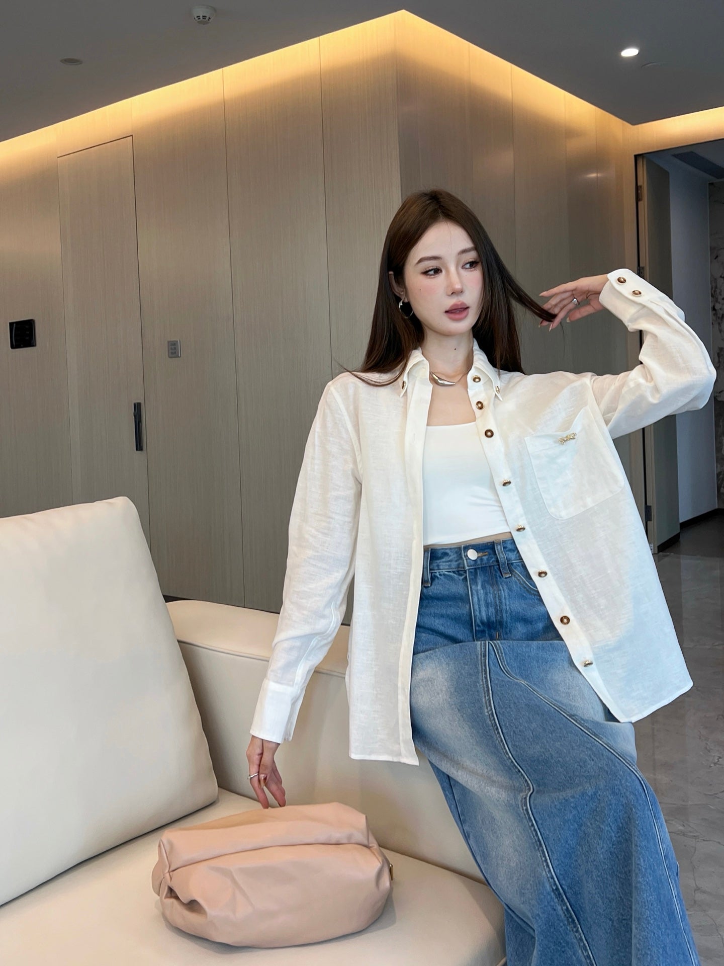 25ss linen buttons shirt