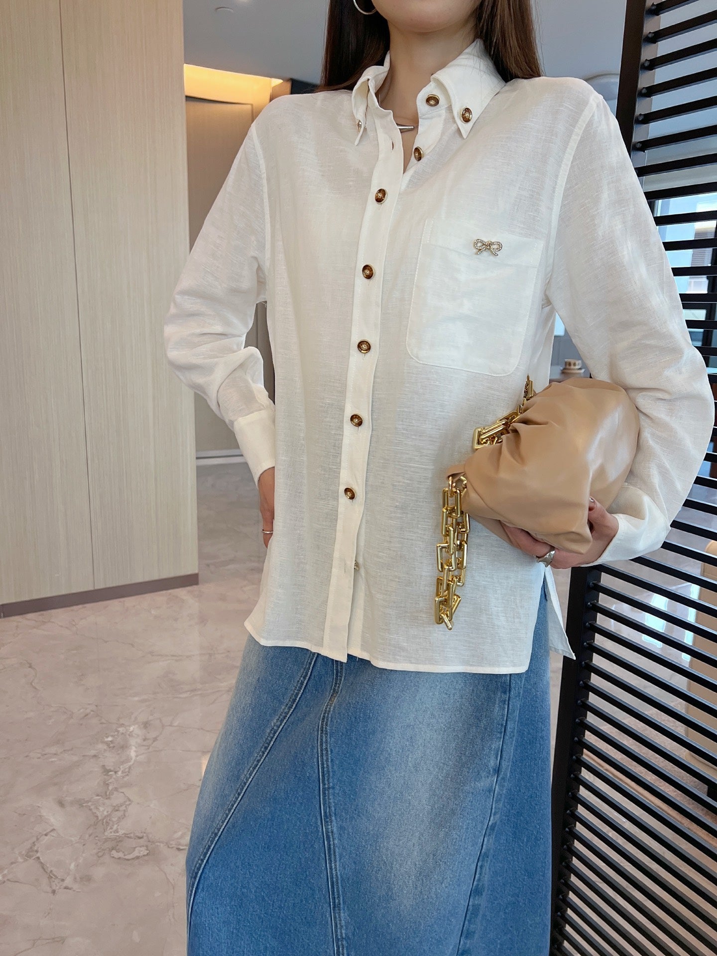 25ss linen buttons shirt