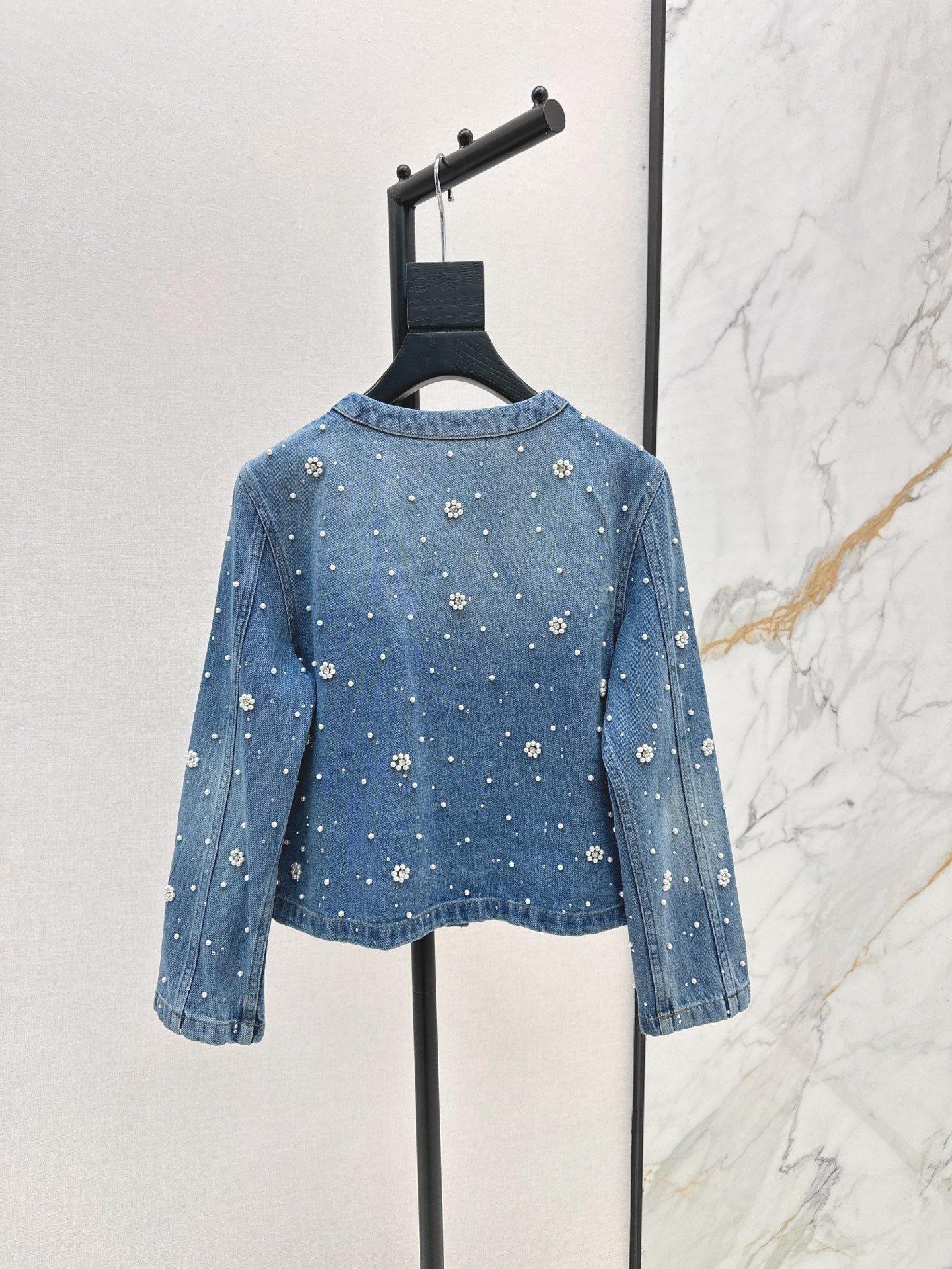 25ss beaded denim jacket