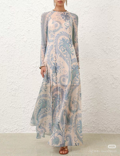 zim 25ss Silk printed dress
