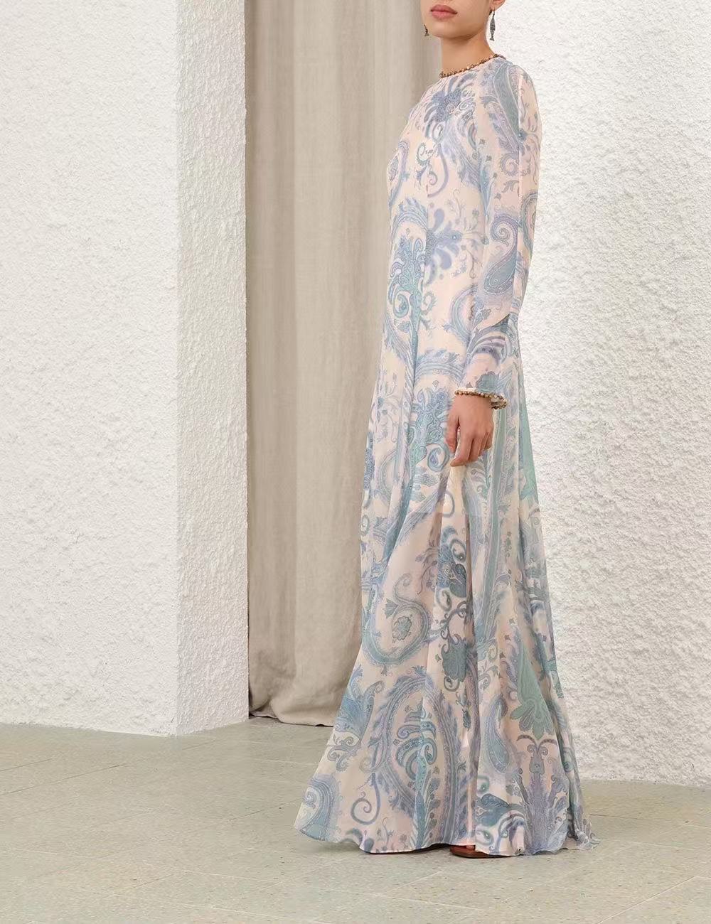 zim 25ss Silk printed dress