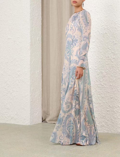 zim 25ss Silk printed dress