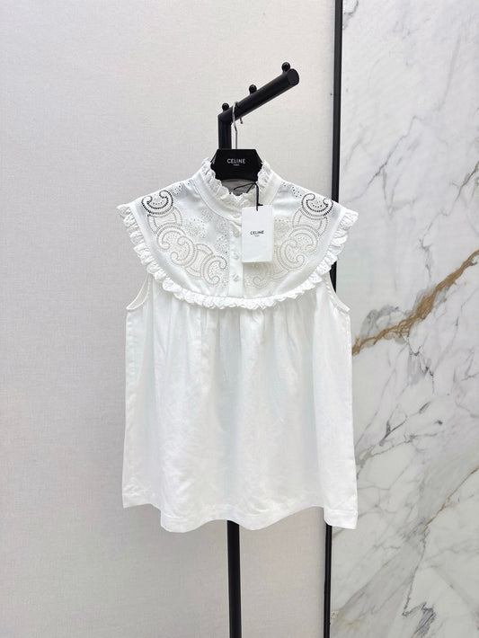 25ss hollow sleeveless shirt