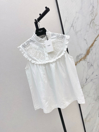 25ss hollow sleeveless shirt