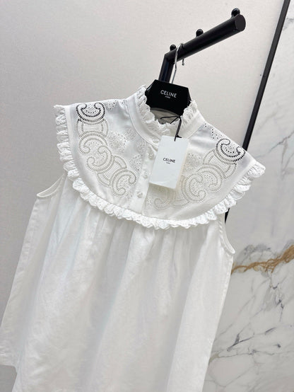 25ss hollow sleeveless shirt