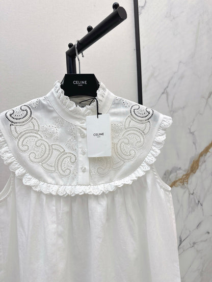 25ss hollow sleeveless shirt