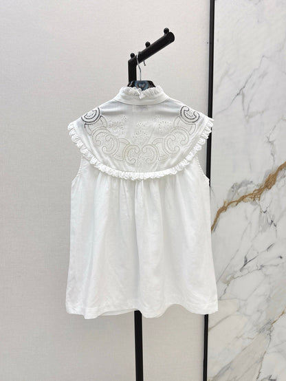 25ss hollow sleeveless shirt