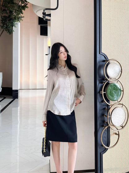 Sa 25ss Silk buttons shirt