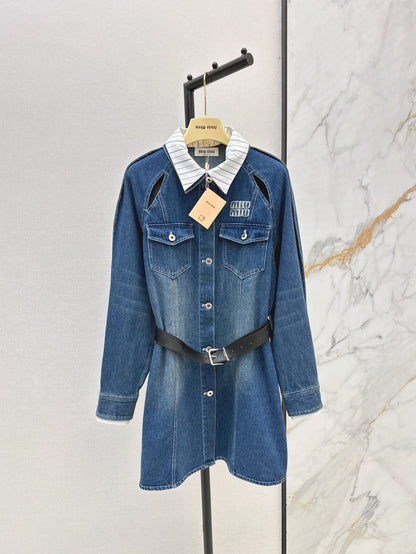 m 25ss denim shirt dress