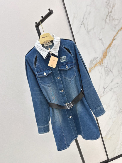 m 25ss denim shirt dress