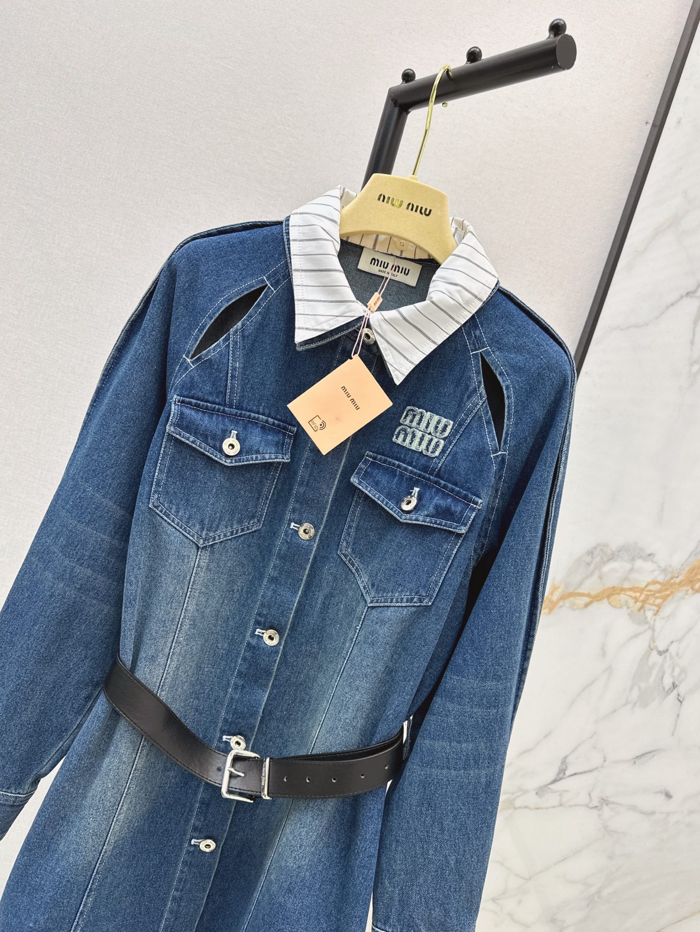 m 25ss denim shirt dress