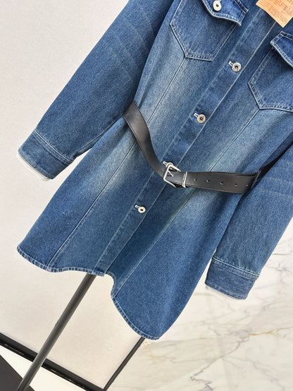 m 25ss denim shirt dress